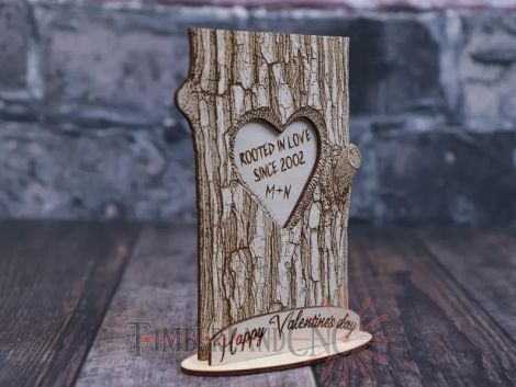 Corazón Día del Padre para corte láser CNC