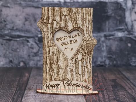 Corazón Día del Padre para corte láser CNC