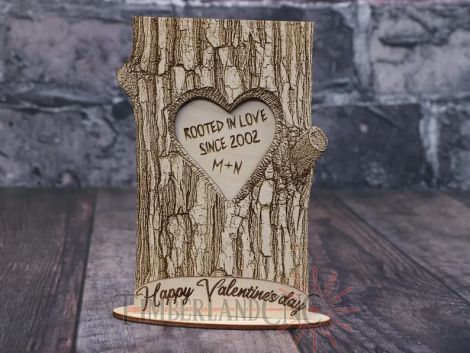 Corazón Día del Padre para corte láser CNC