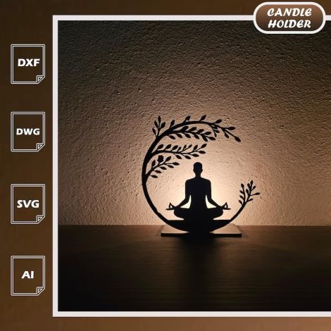Tablero MDF para corte láser y CNC, decoración yoga
