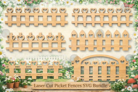 Valla decorativa para corte láser y CNC, diseños festivos A3