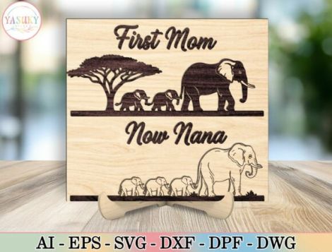 Letrero animado elefante para Día del Padre, ideal para decoración y manualidades