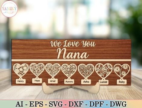 Letrero Personalizado 'We Love You Nana'