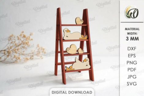 Mini escaleras San Valentín para corte láser y CNC