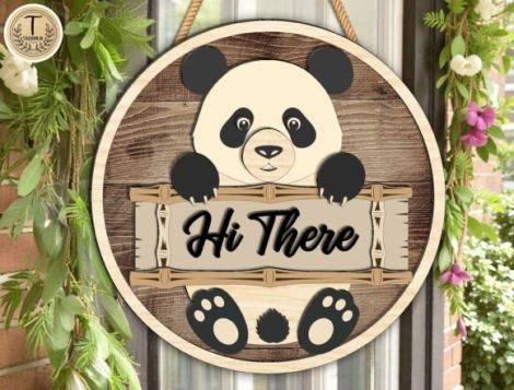 Colgadores de puerta con animales en capas para corte láser y CNC