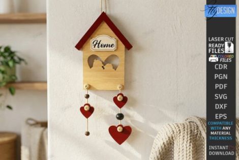 Adornos de Día del Amor para corte láser CNC, archivos SVG y DXF incluidos