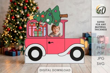 Zonas fotográficas navideñas para corte láser y CNC