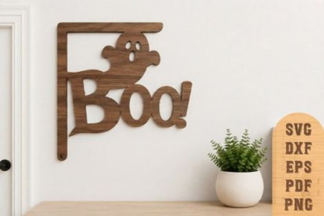 Soporte de esquina Halloween para corte láser y CNC