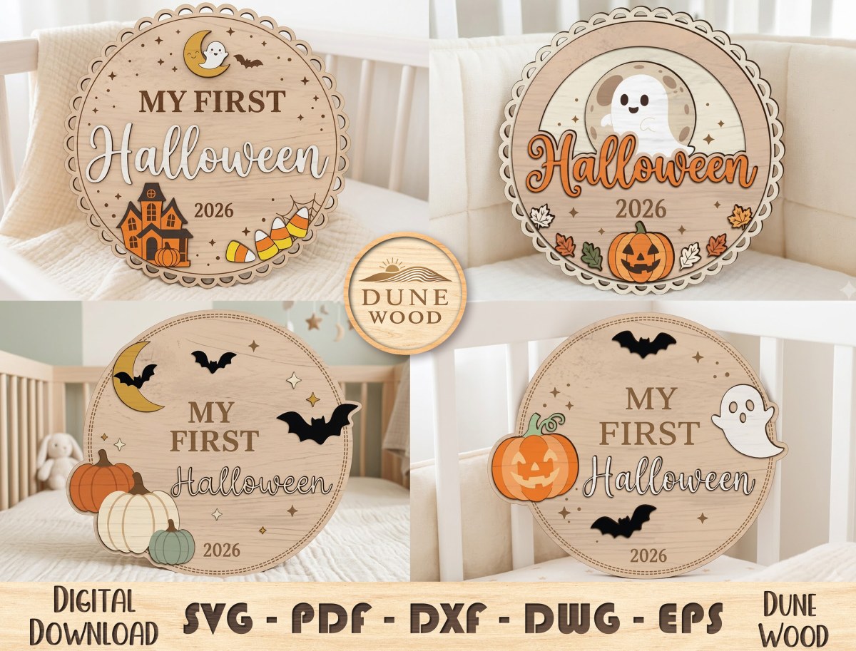 Decoración Halloween para corte láser y CNC, diseño original
