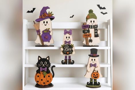 Fantasma de Halloween para corte láser y CNC, decoración perfecta