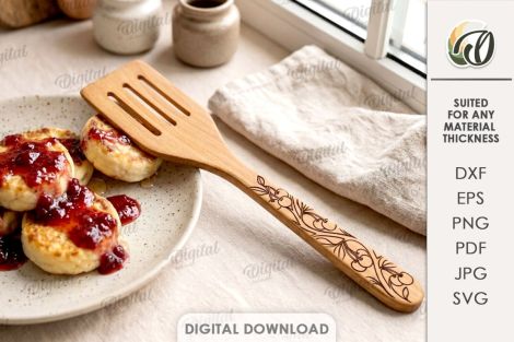 Set de cucharas de cocina para corte láser y CNC, archivos SVG y DXF incluidos