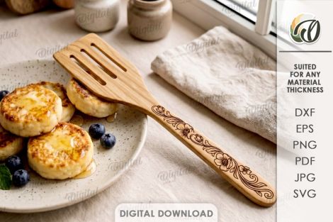 Set de cucharas de cocina para corte láser y CNC, archivos SVG y DXF incluidos