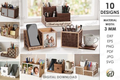 Organizador de oficina para corte láser y CNC, diseño multifuncional