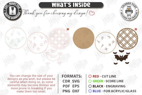 Pack de diseños Halloween para corte láser y CNC, ideal para decoración y manualidades