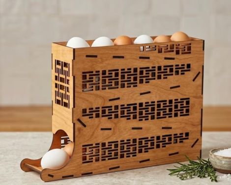 Dispensador de huevos de Día del Padre para corte láser y CNC