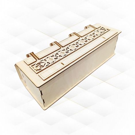 Plantilla de corte láser para candado de caja de vino de regalo, portabotellas SVG DXF, mo