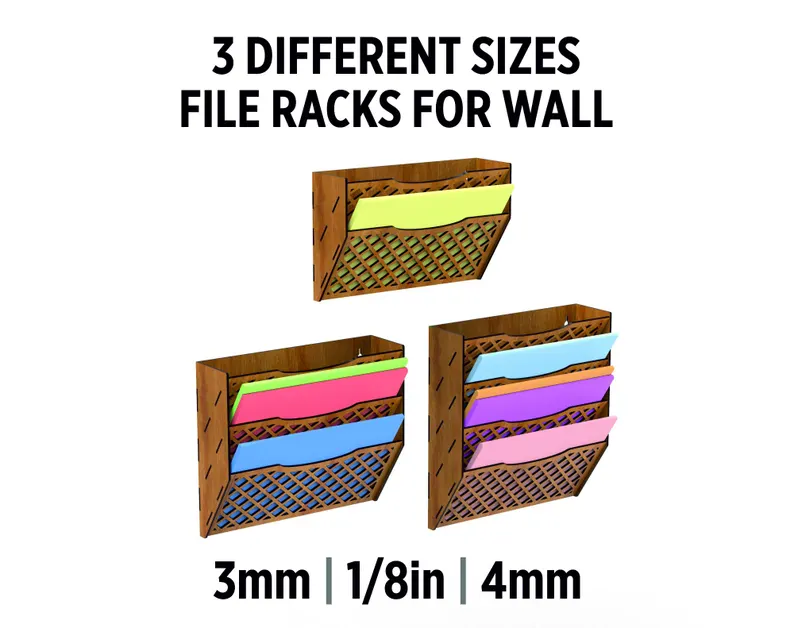 Organizador de Revistas y Documentos Decorativo para Pared Festejos y Papelería