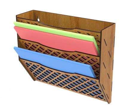 Organizador de Revistas y Documentos Decorativo para Pared Festejos y Papelería