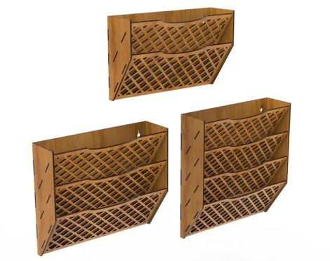 Organizador de Revistas y Documentos Decorativo para Pared Festejos y Papelería