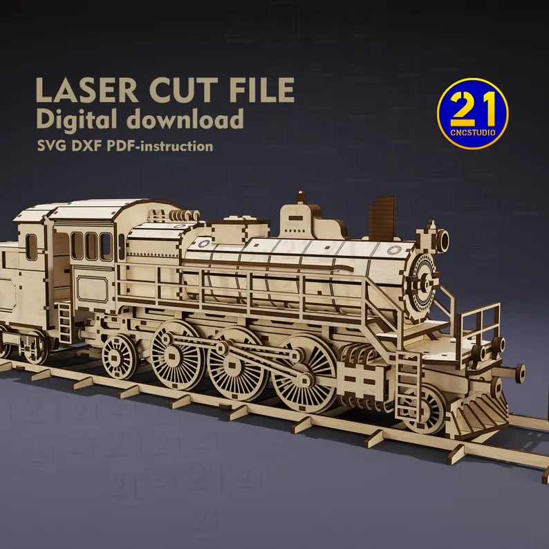 Locomotora de tren de vapor para decoración del hogar