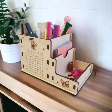 Organizador de Escritorio con Mariposas y Estrellas