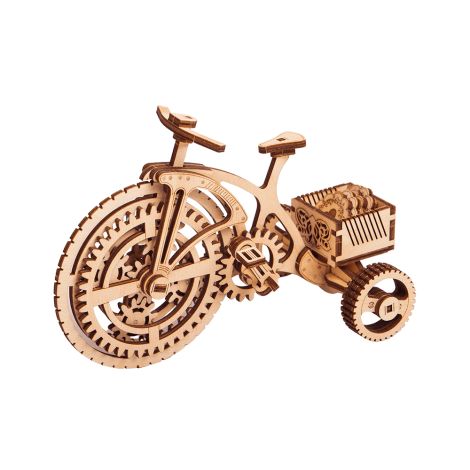 Bicicleta mecánica 3D de madera para armar