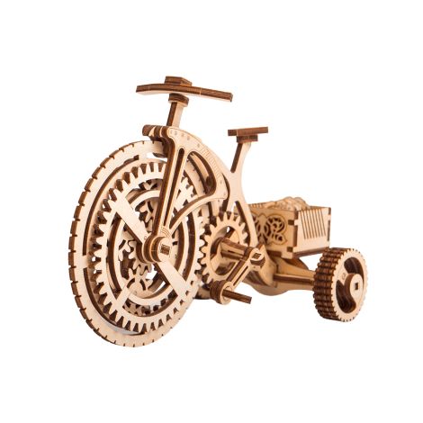Bicicleta mecánica 3D de madera para armar