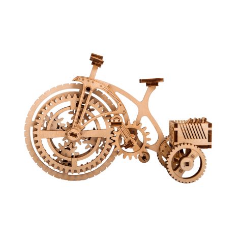 Bicicleta mecánica 3D de madera para armar